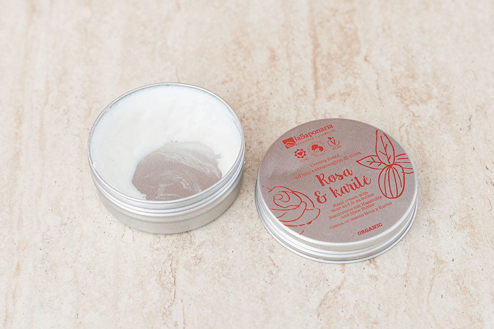 La Saponaria: Crema mani rosa e karité