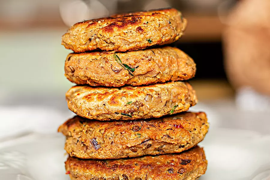 Burger di lenticchie e patate vegan
