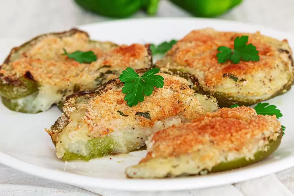 Peperoni ripieni con patate al forno