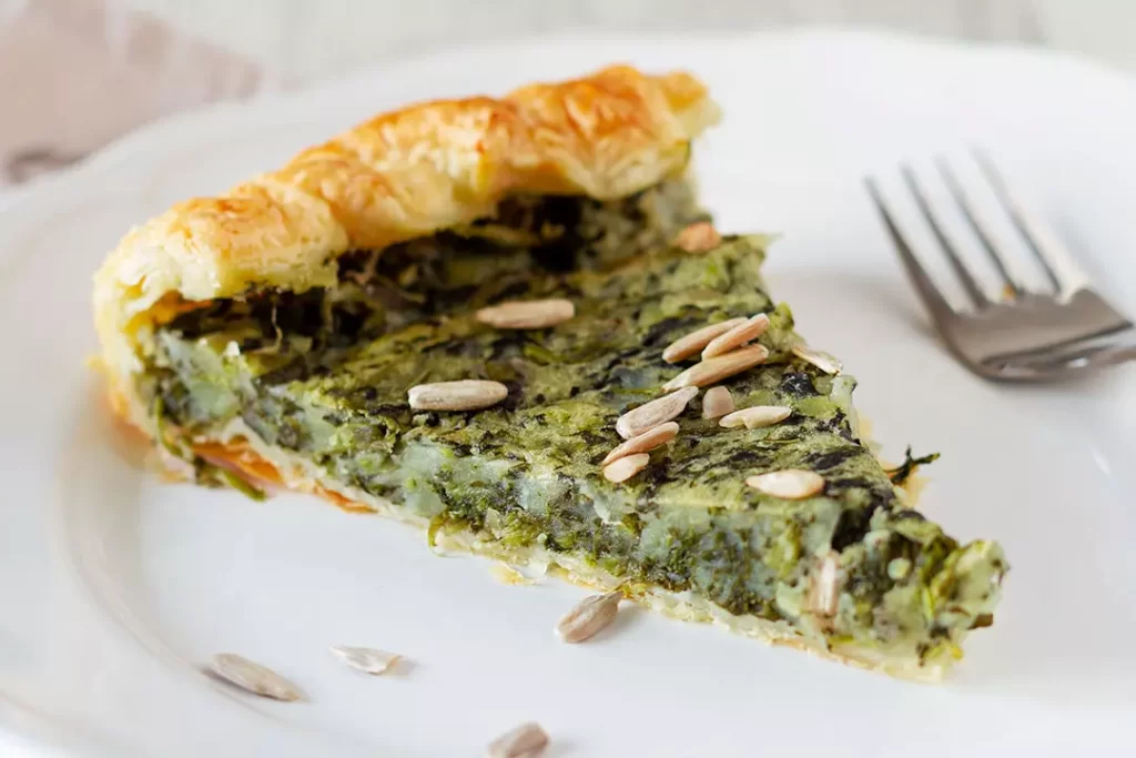 Torta salata vegan con bietole e patate