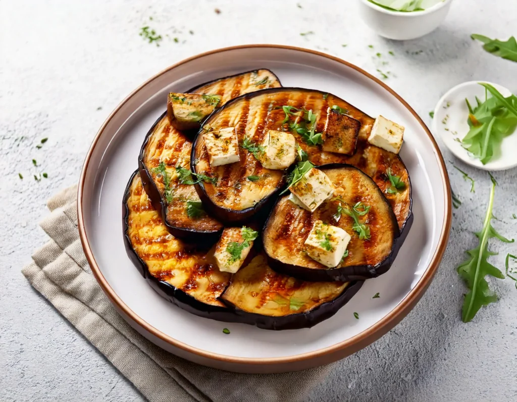 ricette vegane con le melanzane: Melanzane grigliate con tofu marinato