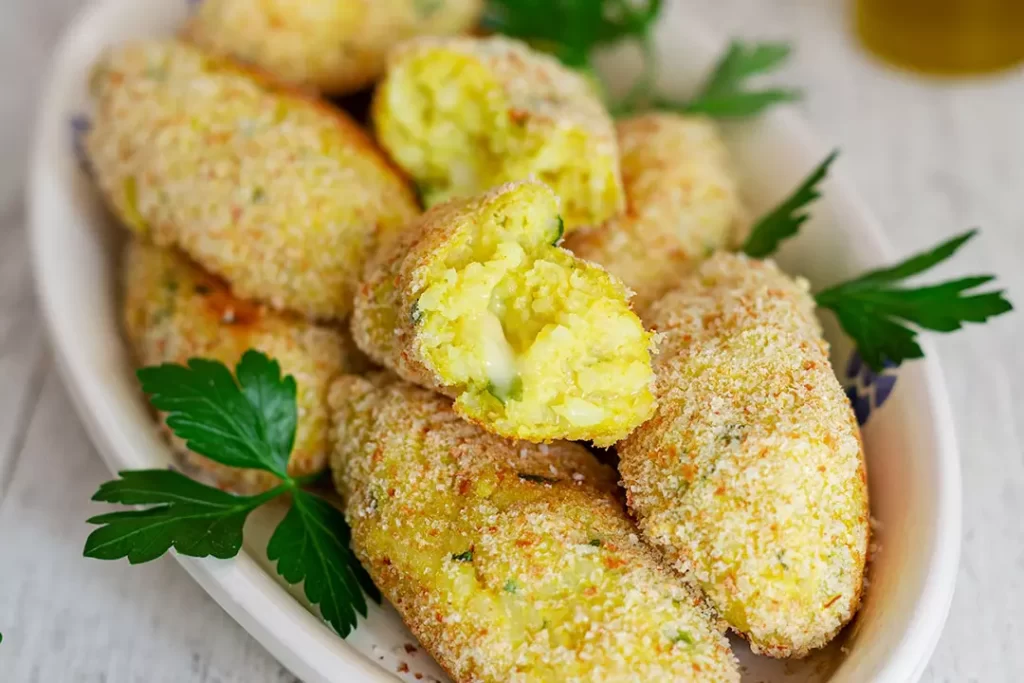 Crocchette di riso e patate vegane al forno