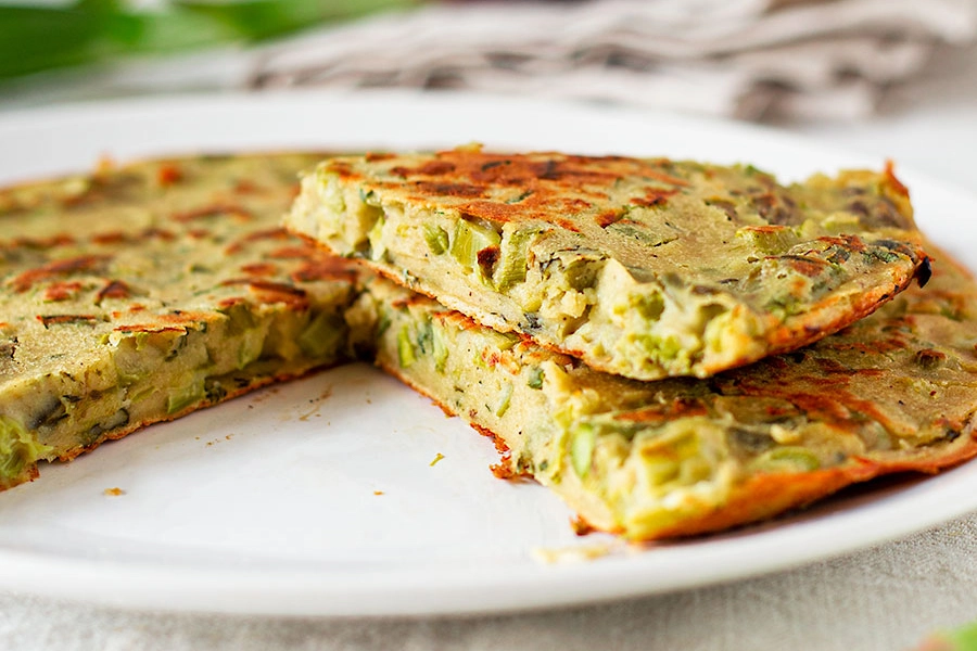 Frittata di asparagi senza uova