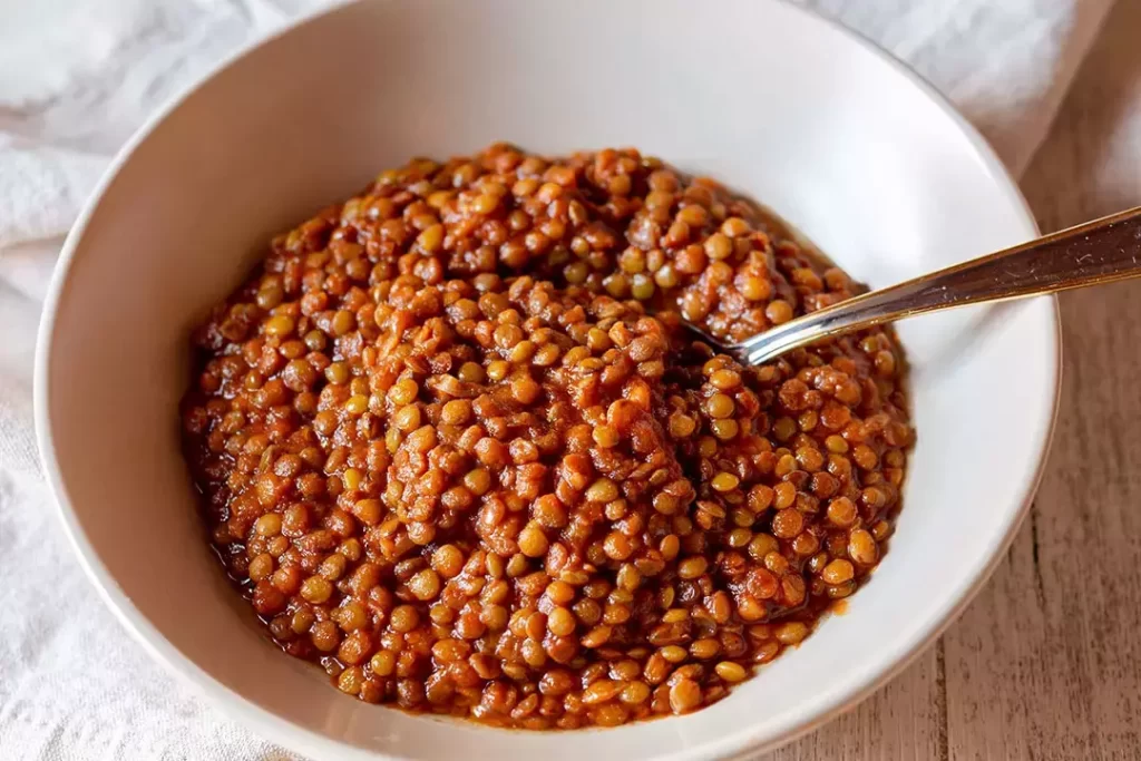 Lenticchie vegan al pomodoro e rosmarino