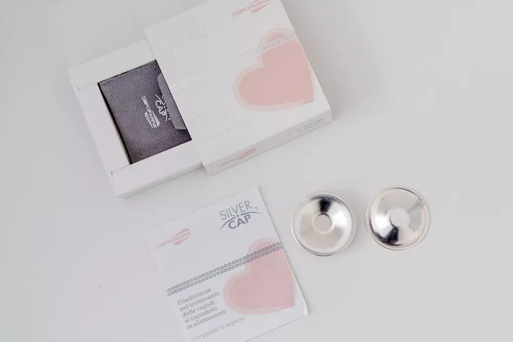 Allattamento al seno: Paracapezzoli in argento Silver Cap