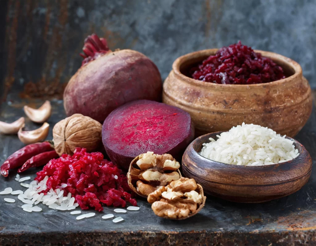 Risotto con barbabietola rossa e noci: un primo piatto sano e colorato
