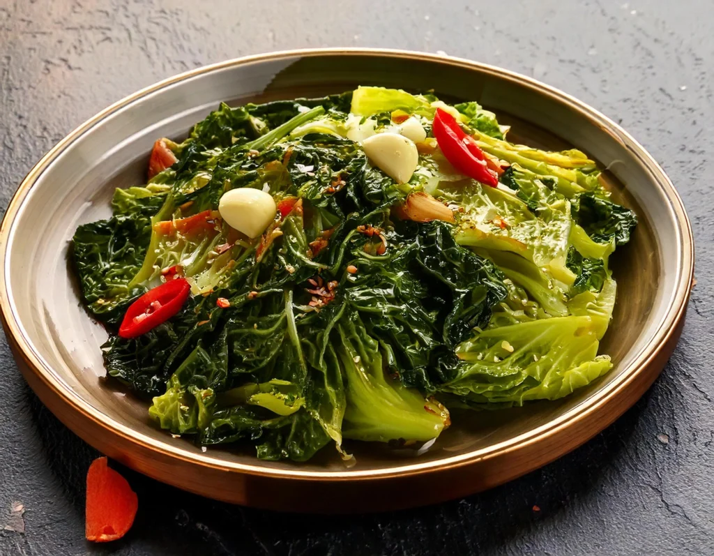 ricette vegane con cavolo nero: Cavolo nero saltato con aglio e peperoncino