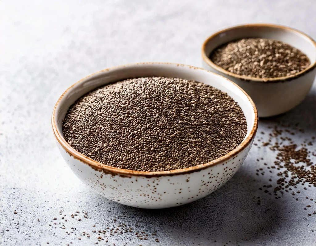 Semi di chia, una delle migliori fonti vegetali di Omega-3 per una dieta sana.